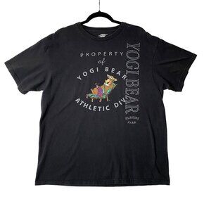 Yogi Bear Hanna Barbera Tee Shirt Men Size XL Black Jellystone Park 100% Cotton